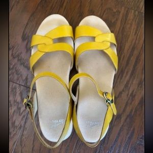 DANSKO Karmen Yellow Leather Sandals